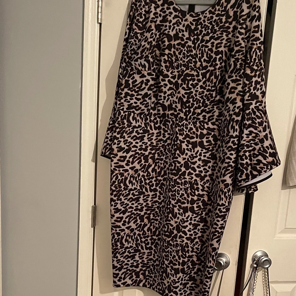 Animal Print, Bell Sleeve Dress